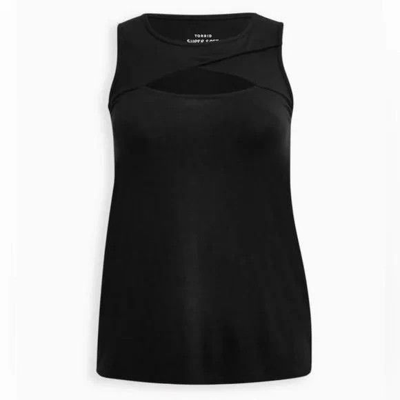 NWT Torrid Super Soft Black Cutout Tank Top Size 3 or 22/24 Plus - Picture 1 of 5